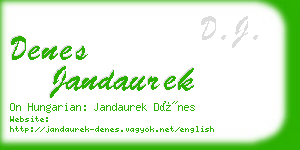 denes jandaurek business card